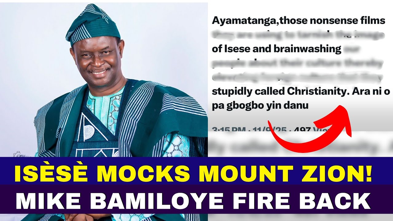Mike Bamiloye Fires Back At Isese Worshipper Who Mocked Mount Zion Movies
