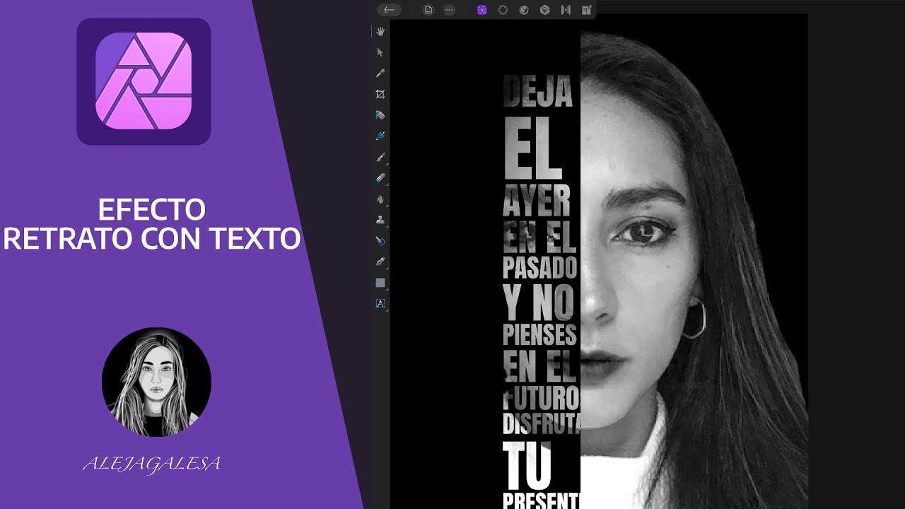 Efecto Retrato con Texto - iPad | Affinity Photo