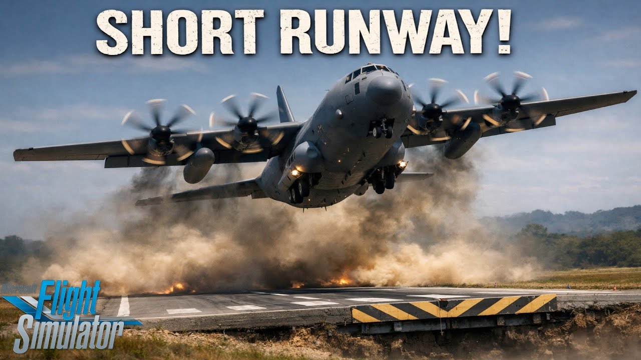 C-130J Super Hercules INSANE Short Runway Takeoff | Extreme Power | MSFS 2020
