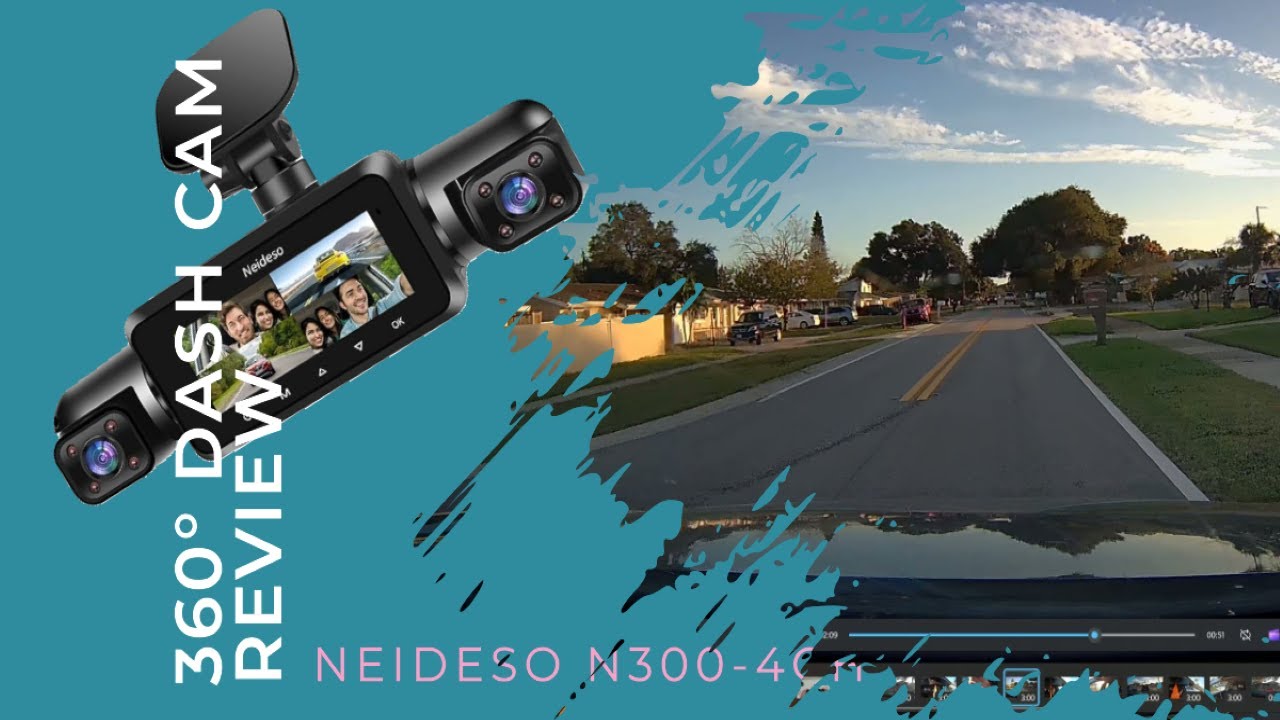 Обзор видеорегистратора Neideso 360° N300-4CH: вид спереди и сзади, 4-канальный FHD, Wi-Fi GPS
