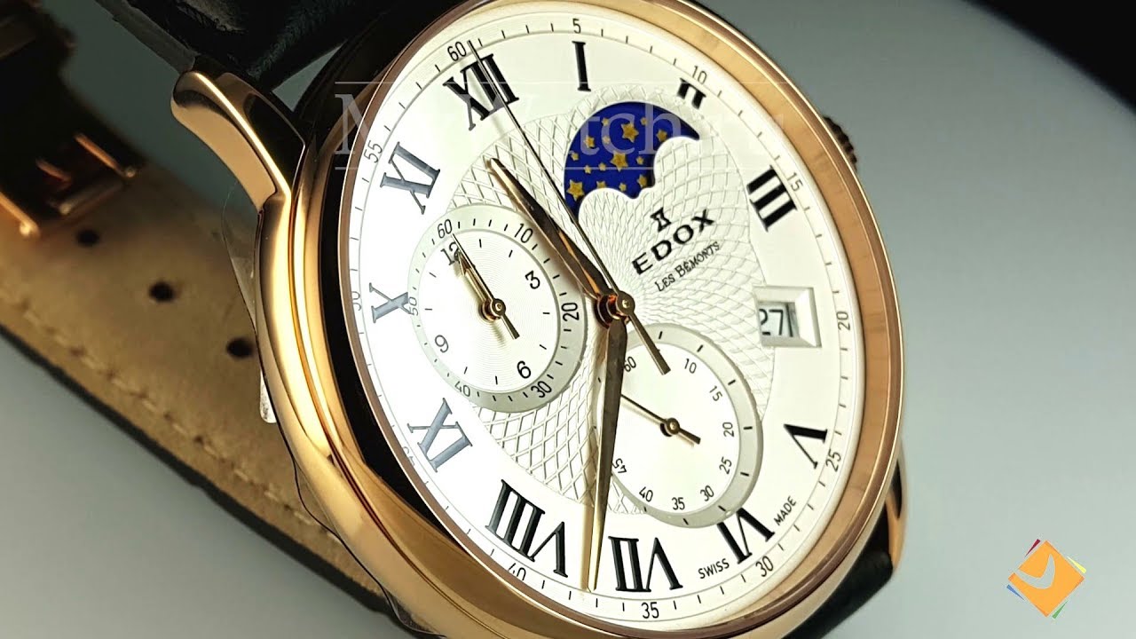 EDOX Les  Bemonts chronograph moonphase обзор часов