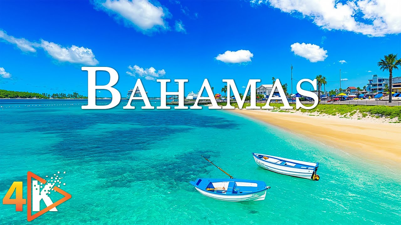 FLYING OVER BAHAMAS (4K UHD) - Relaxing Music Along With Beautiful Nature Video - 4K Video ULTRA HD