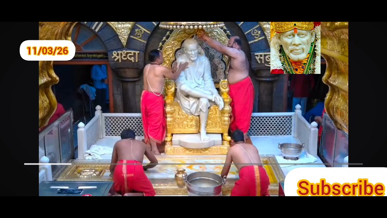 Sai Baba Darshan Live Kakad Arati 11/03/26