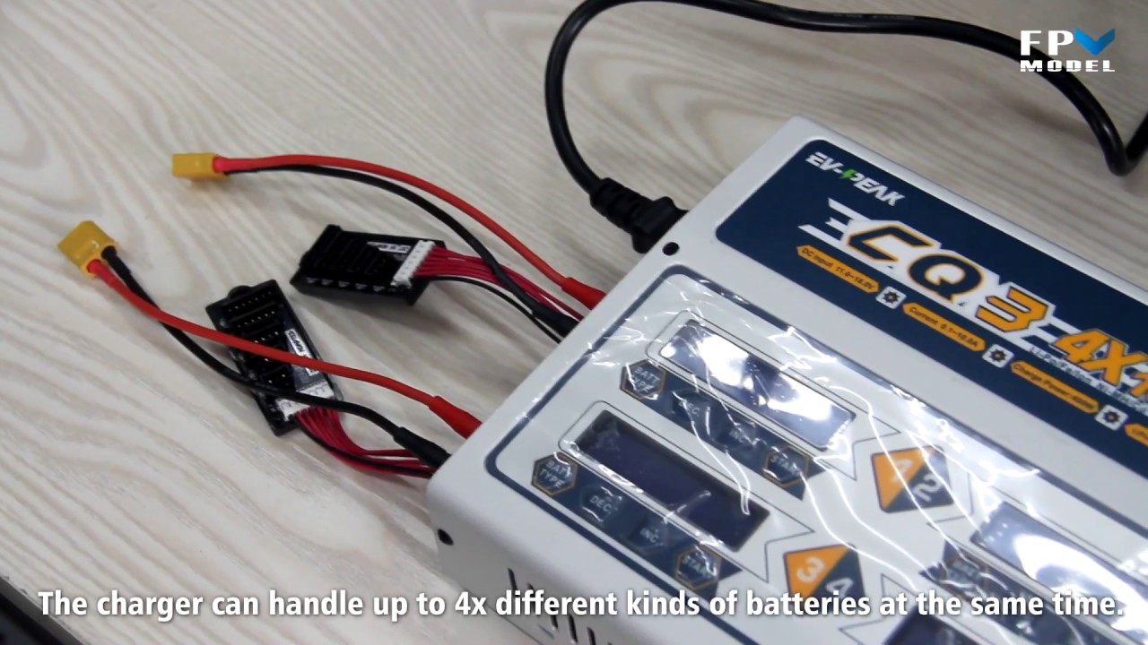 EV-Peak CQ3 Multi Charger 4x 100W NiMH / LiPO with Built-in Balance