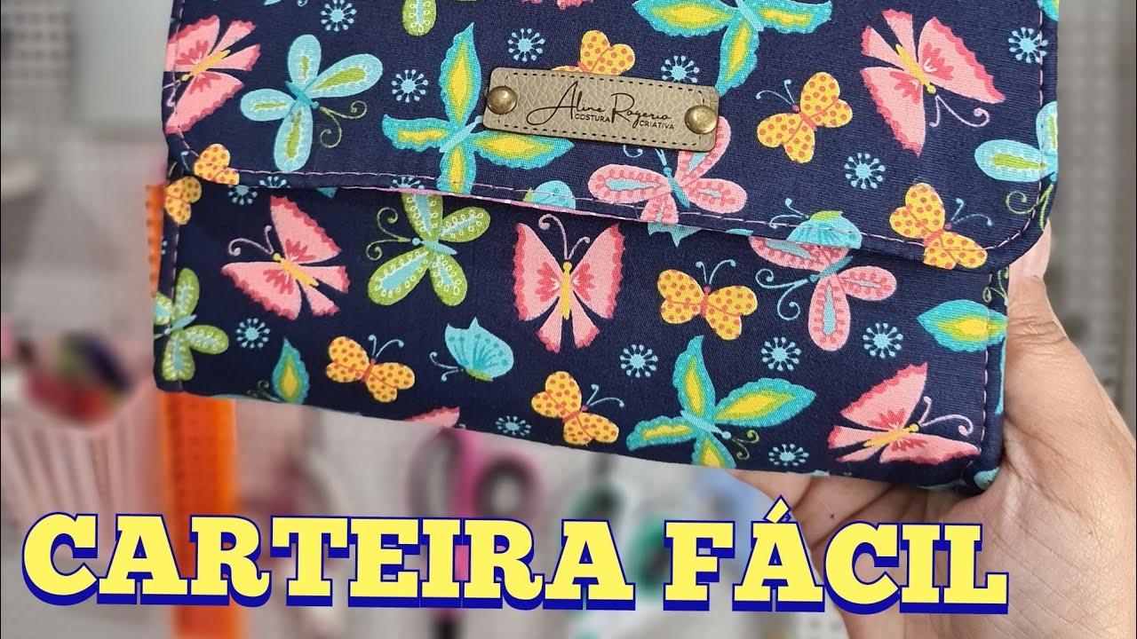 como fazer uma Carteira de tecido facil para iniciantes