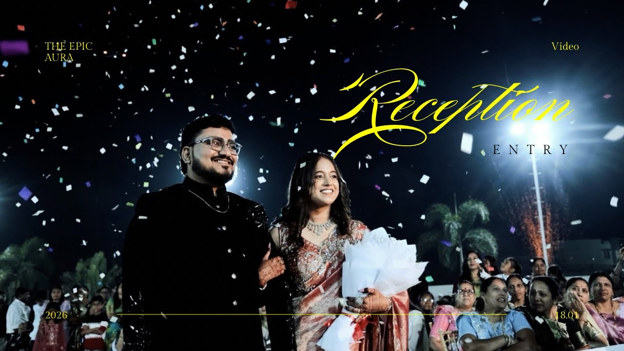 reception couple entry | best entry ideas | THE EPIC AURA | falgunisawan