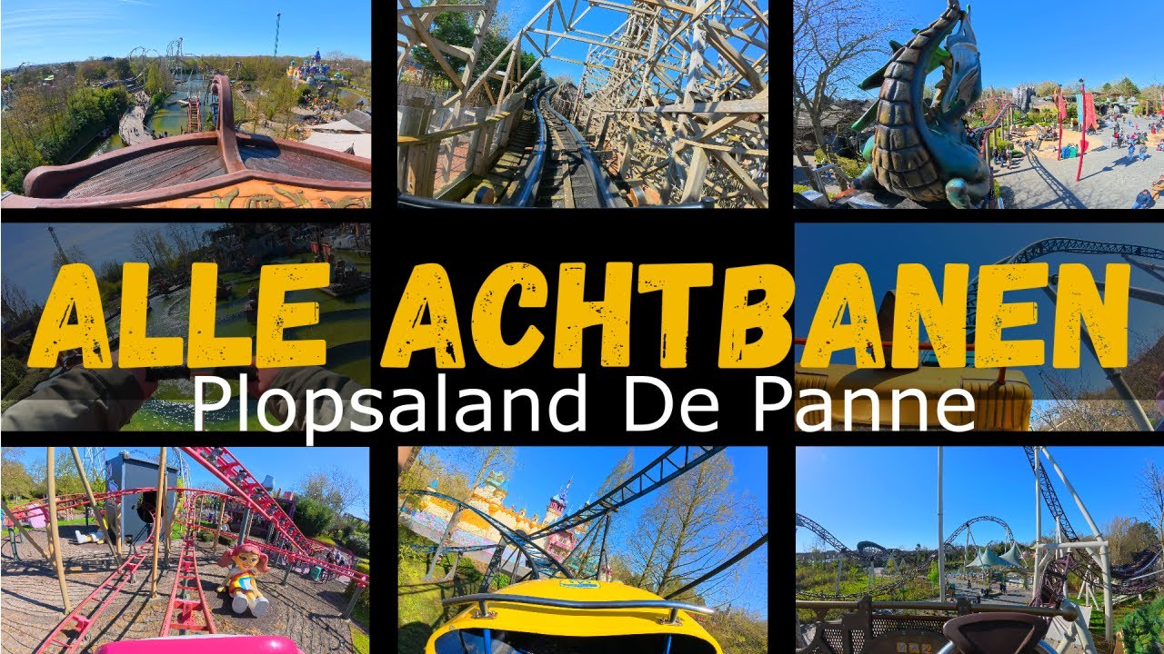 Alle achtbanen in Plopsaland De Panne Belgium 2025! ONRIDE | POV