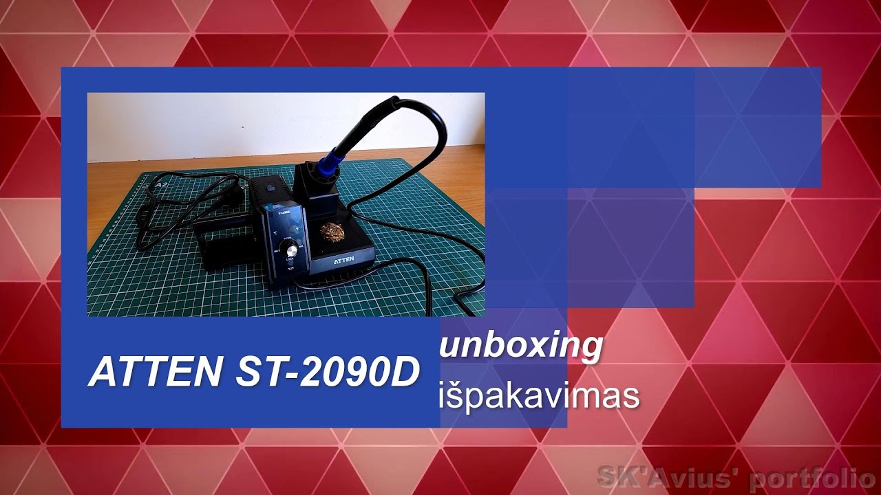ATTEN ST-2090D digital soldering station unboxing - išpakavimas