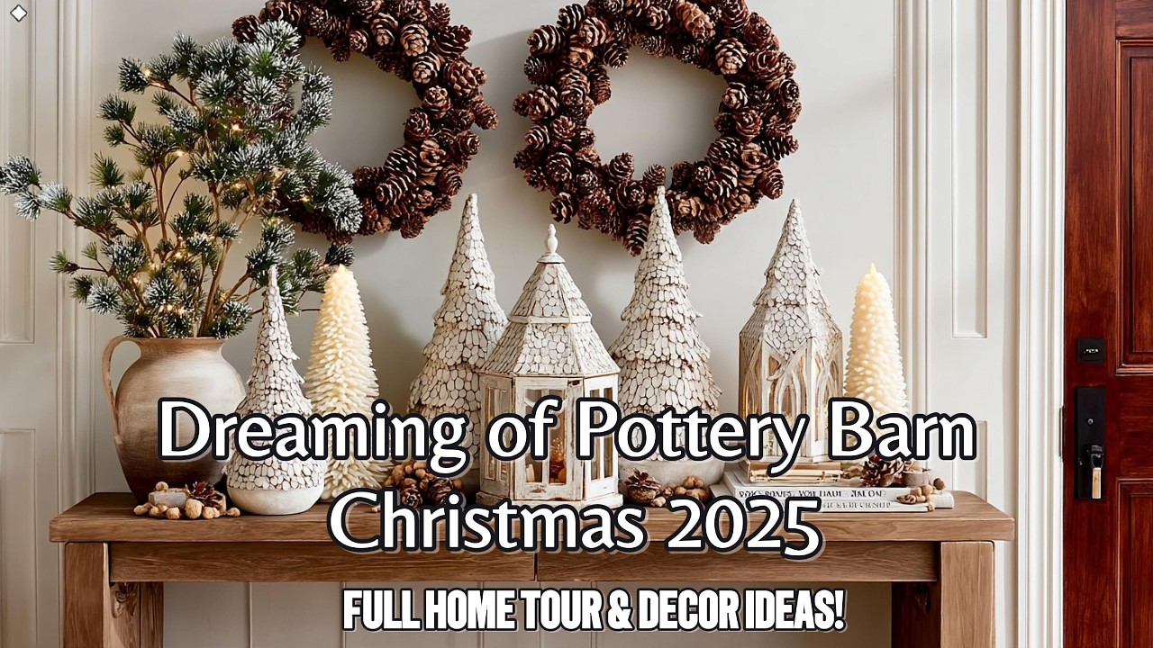 Мечтаем о Рождестве 2025 в Pottery Barn ✨🎄Полный обзор дома и идеи декора!