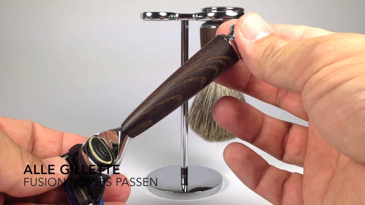 M&uuml;hle RYTMO Fusion scheerset essenhout zuiver dassenhaar