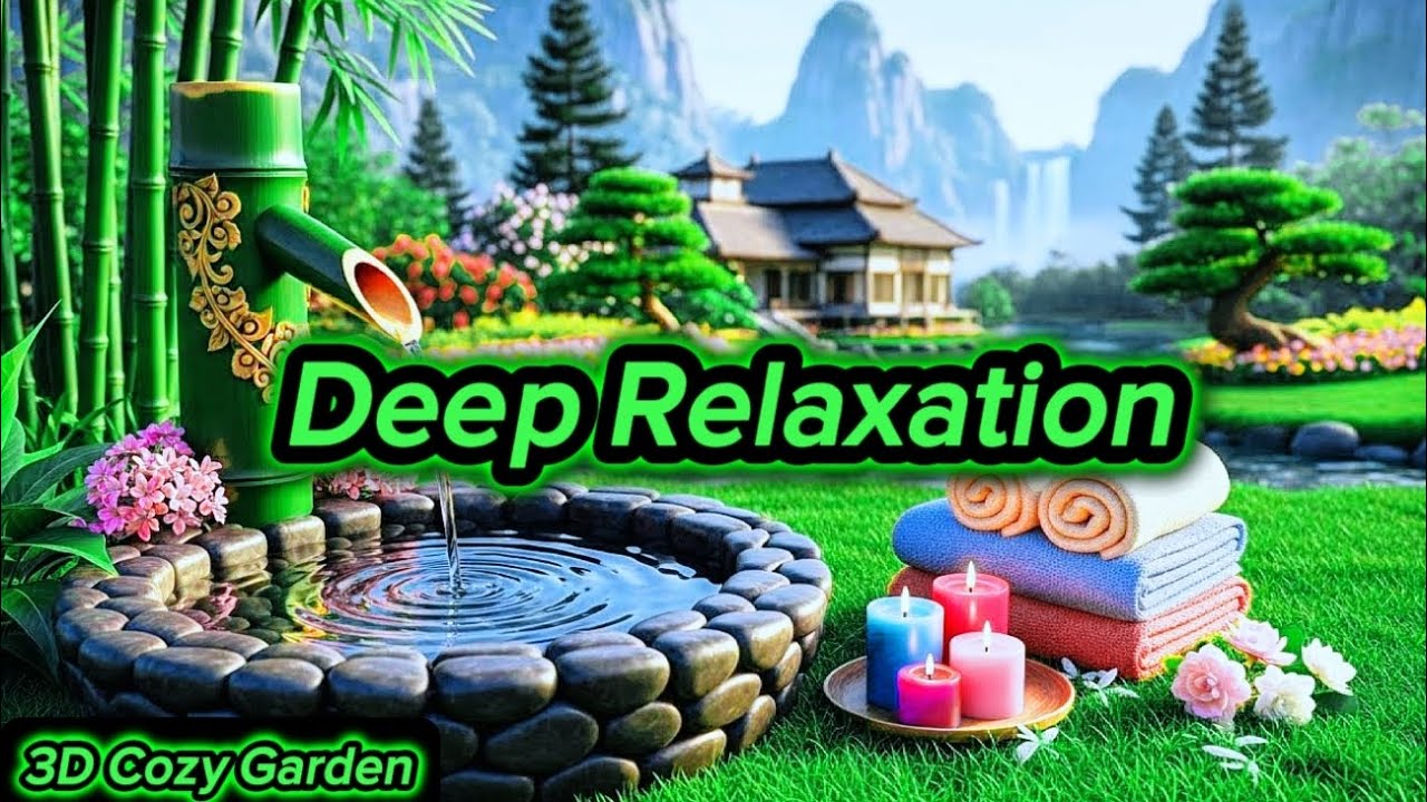 Calm Bamboo Water Sounds | Relaxing Ambience