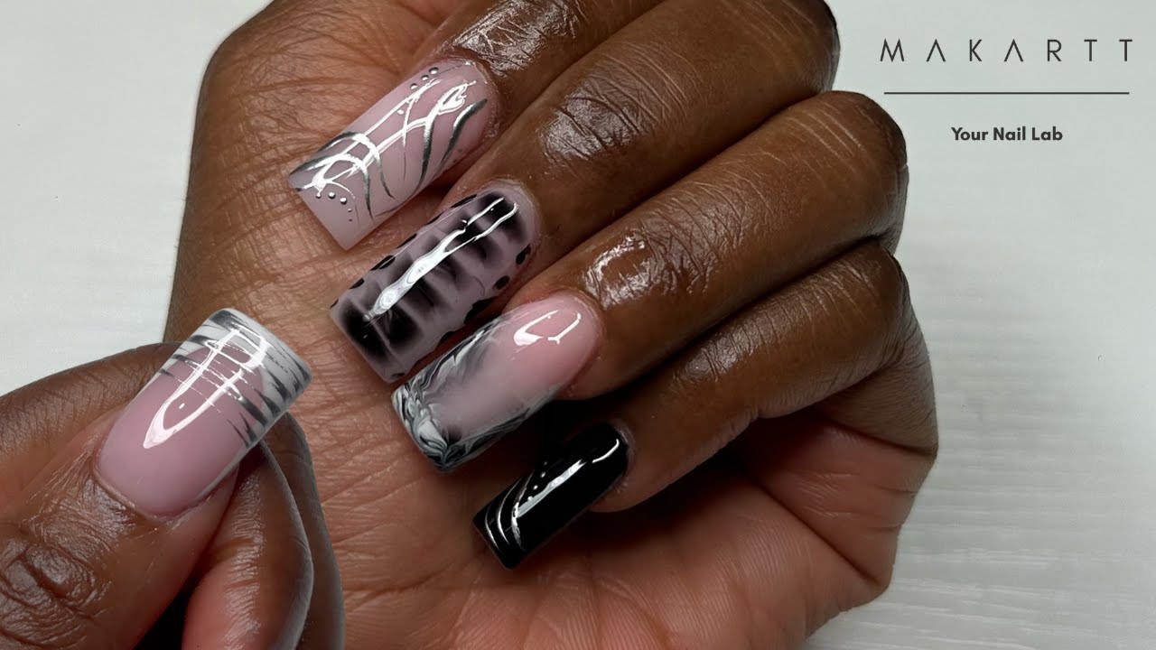 Acrylic and Freestyle Gel Nail Tutorial | Blooming Gel | French Tip | Chrome