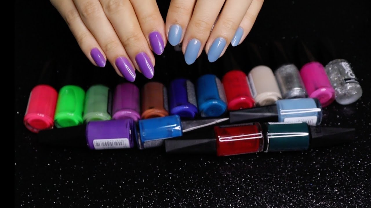 (ASMR) Mostrei TODOS os meus ESMALTES 💅 vídeo para dormir