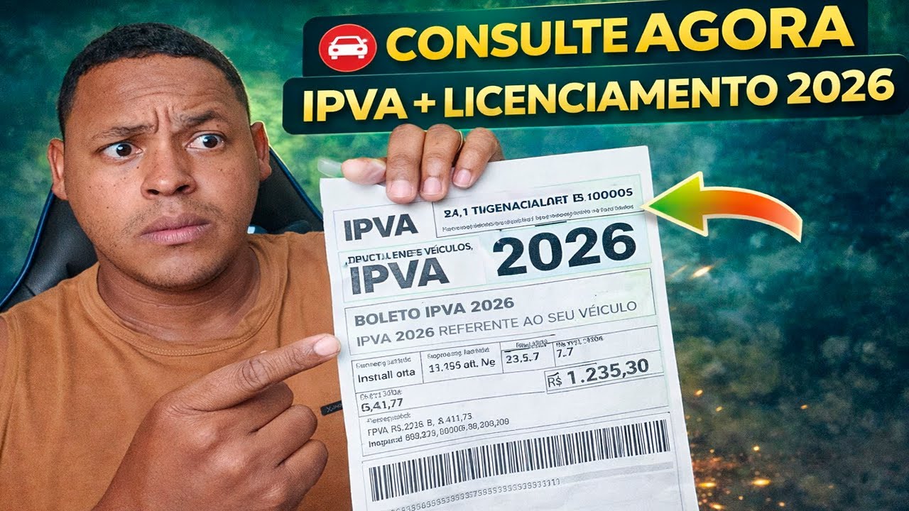 CONSULTAR O VALOR DO IPVA E LICENCIAMENTO 2026 DO SEU VEICULO !