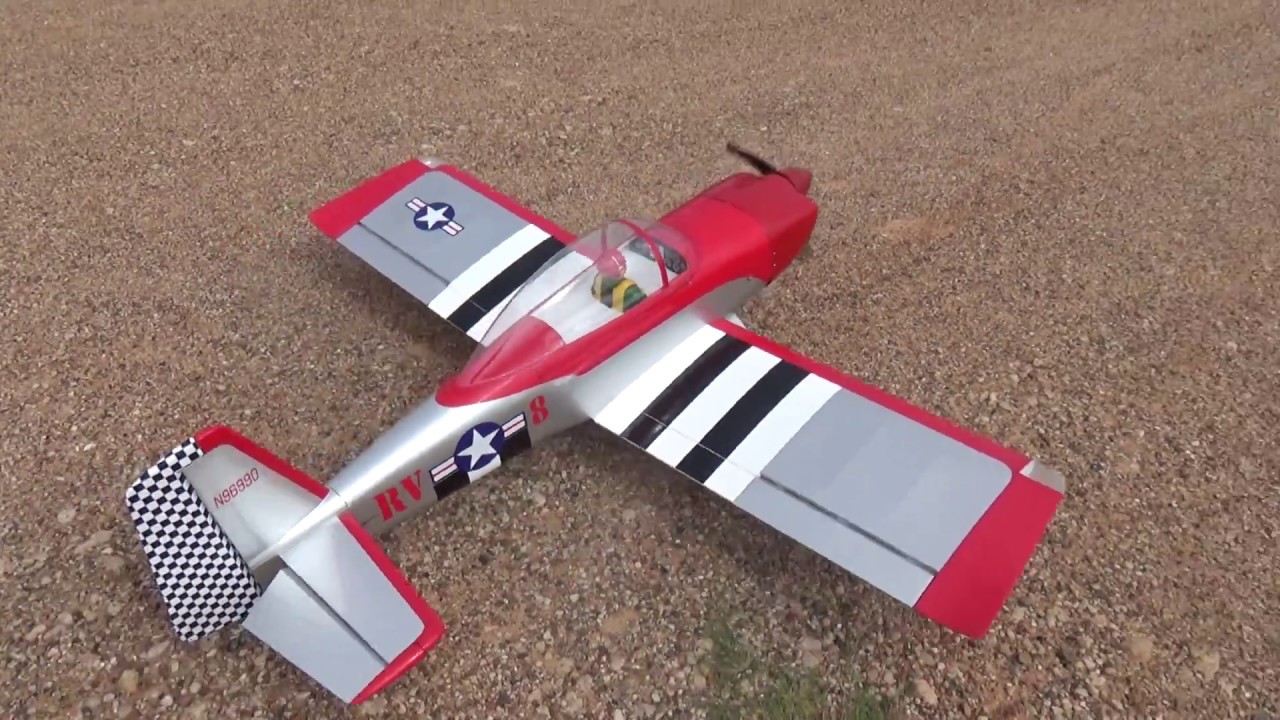 Seagull models RV-8 flight with lights