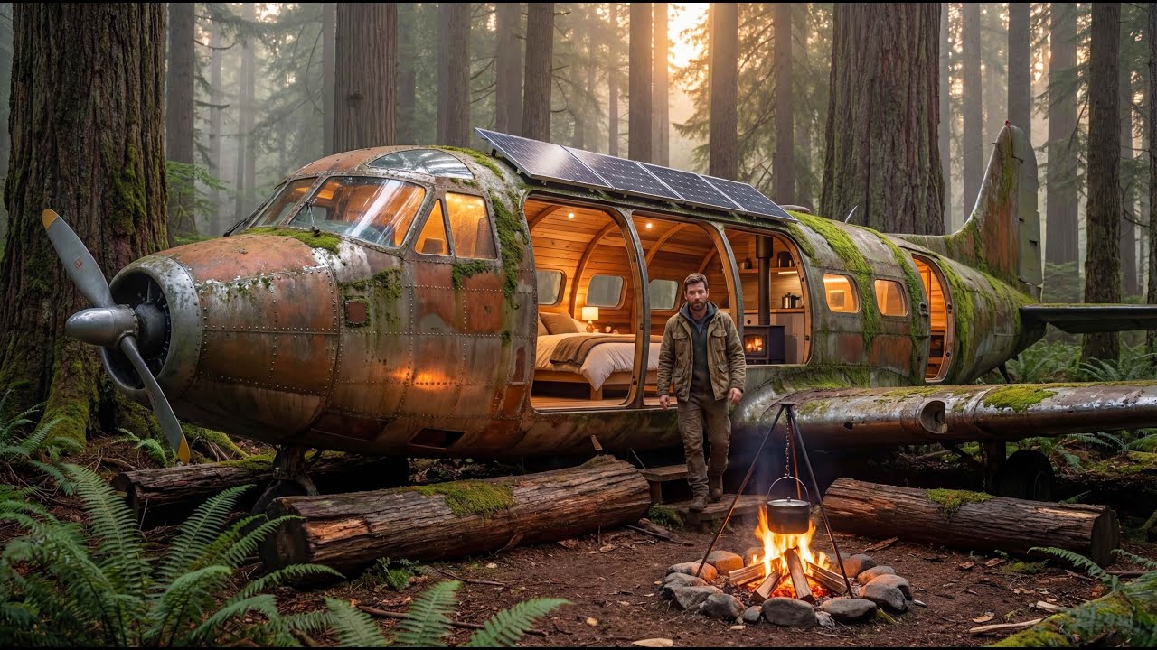 Full Restoration Abandoned B 52 Bomber to Luxury House ASMR