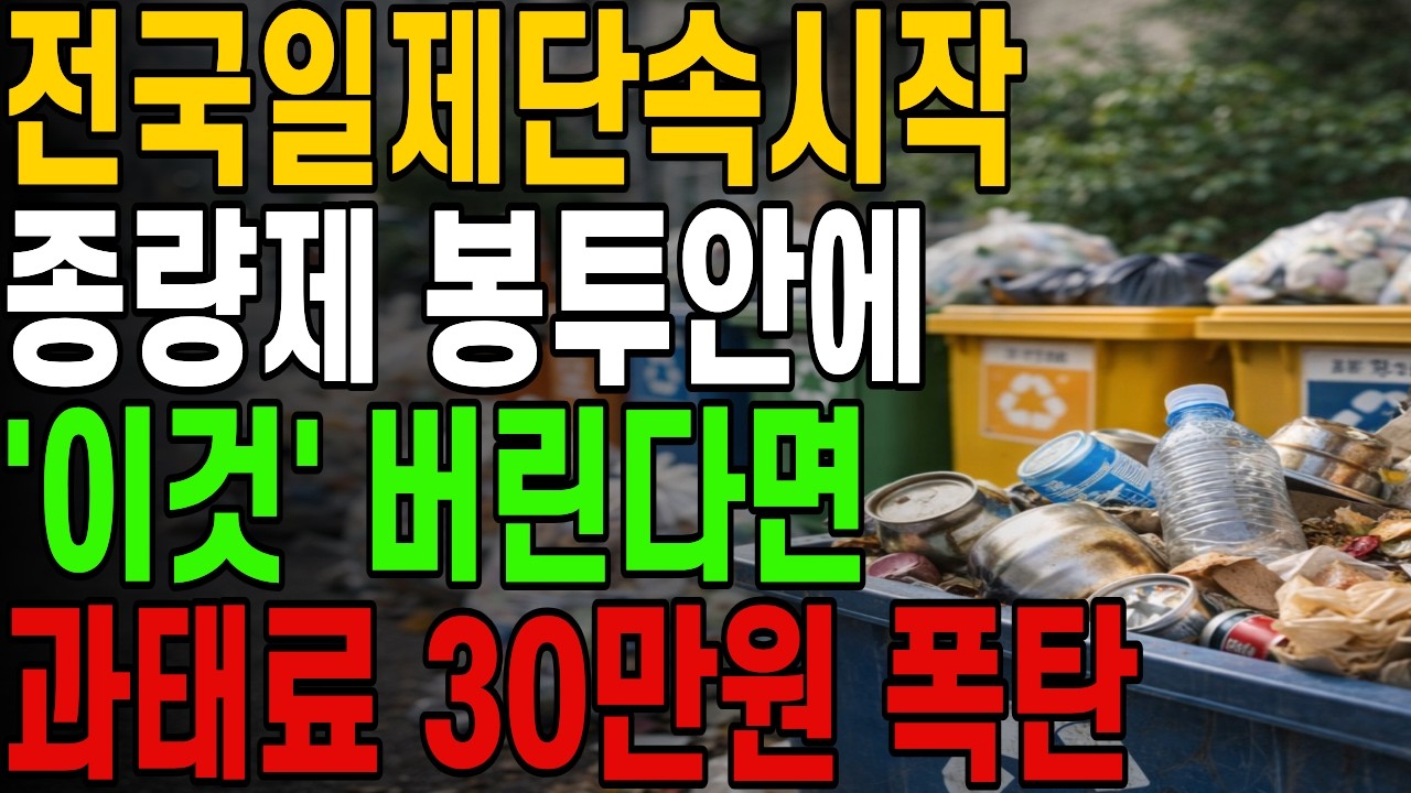 2026년 쓰레기 배출법 변경 | 종량제 봉투에 '이것' 넣으면 무조건 과태료입니다 (분리수거 총정리)