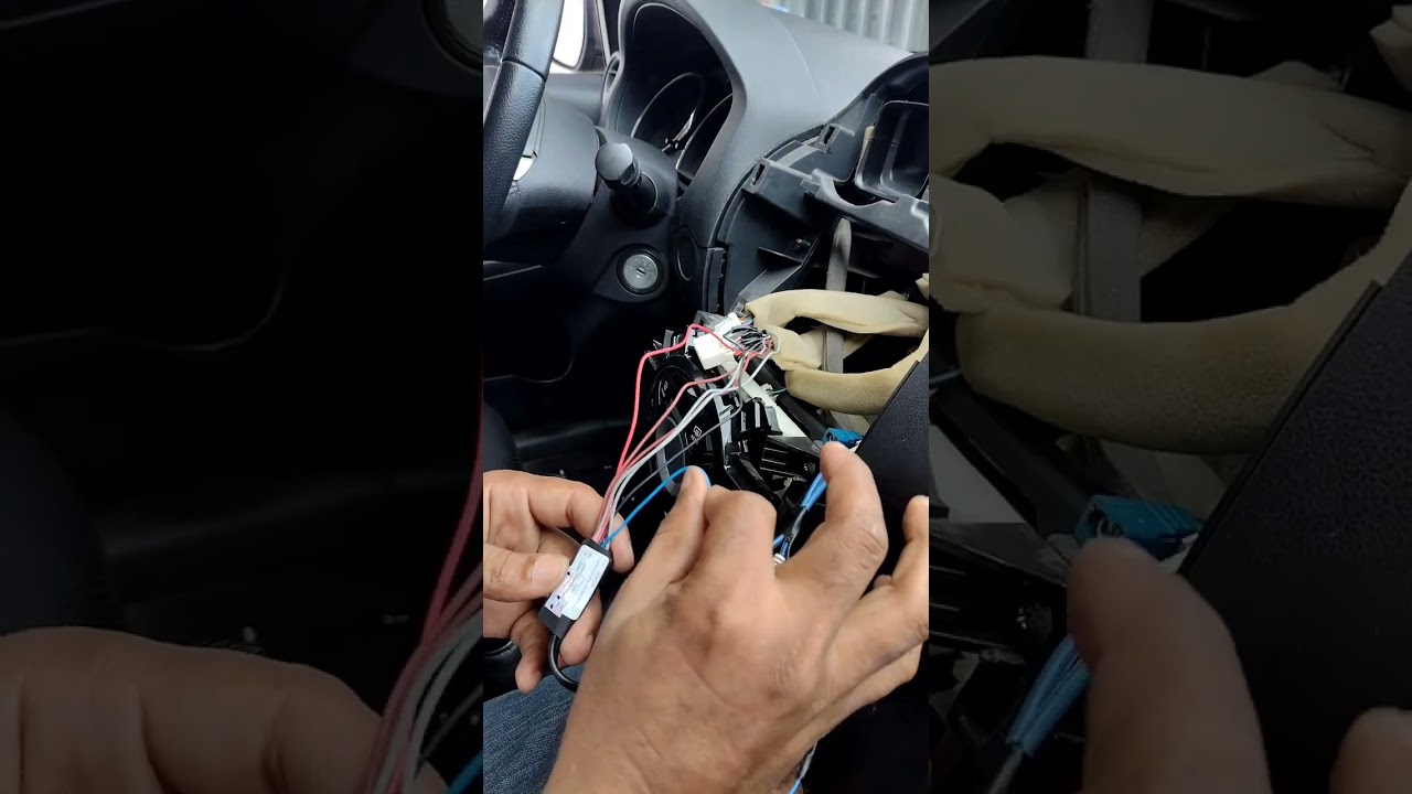 estalação conversor RCA no Nissan versa 2016 multimídia original