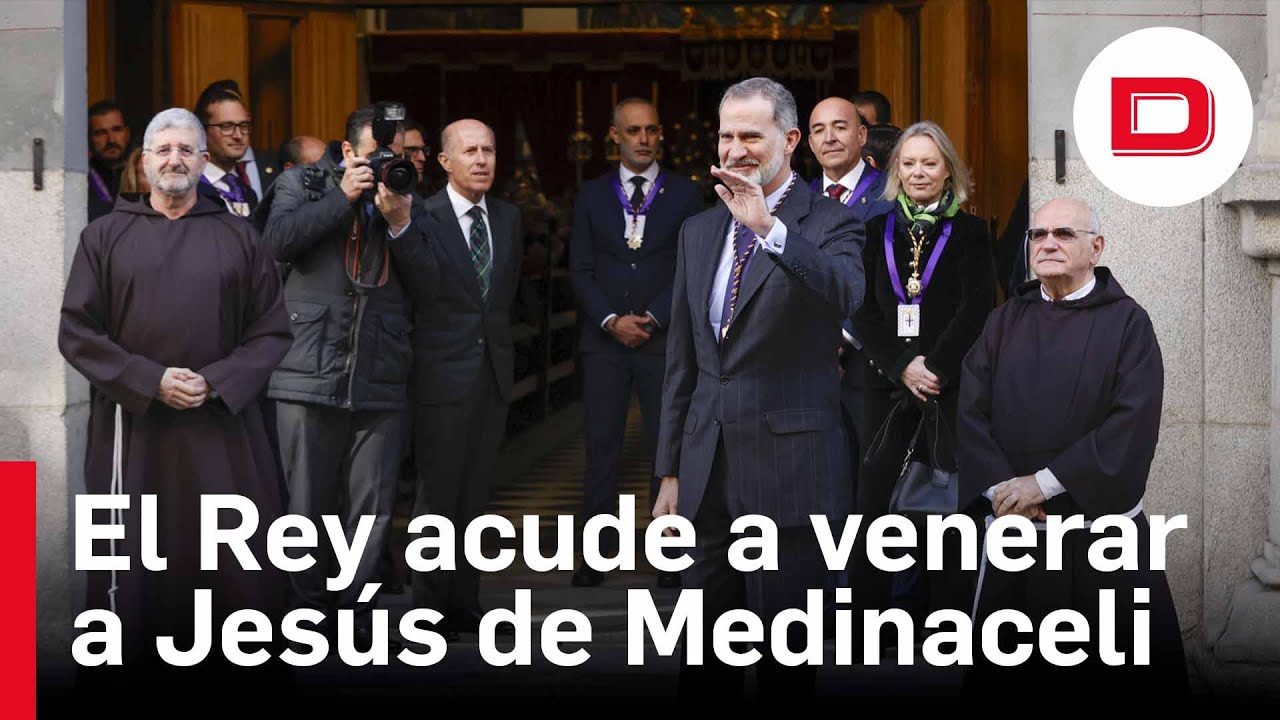 El Rey acude, entre aplausos y vivas, a venerar a Jesús de Medinaceli