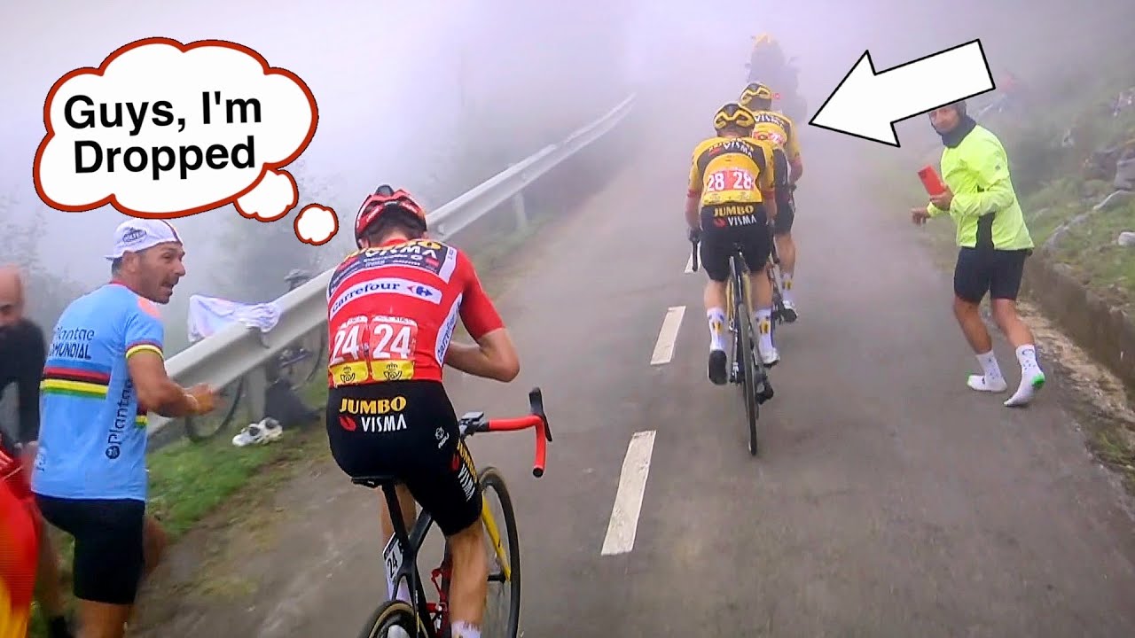 Primoz Roglic and Vingegaard Drop Sepp Kuss on Angliru | Vuelta a Espana 2023 Stage 17