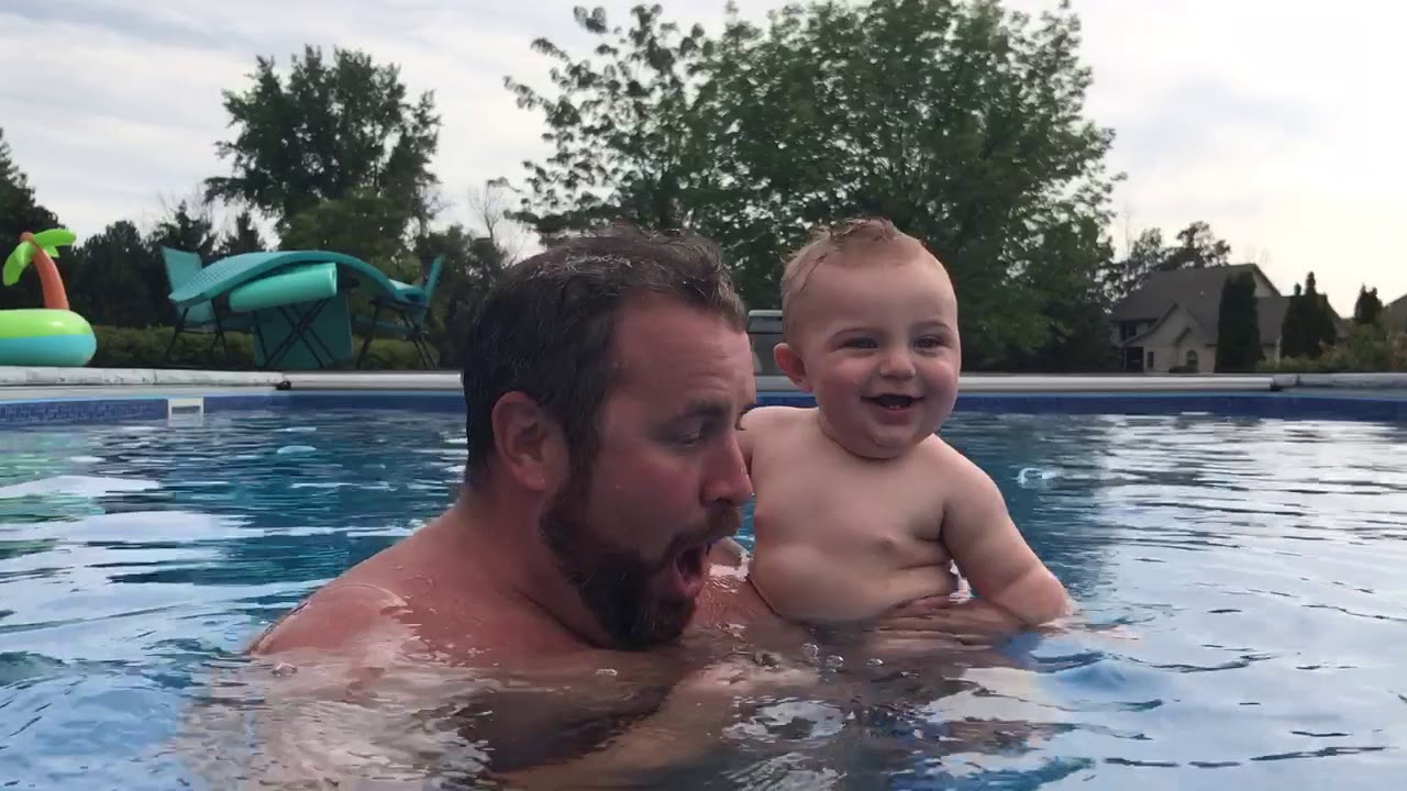 Baby laughing hysterically