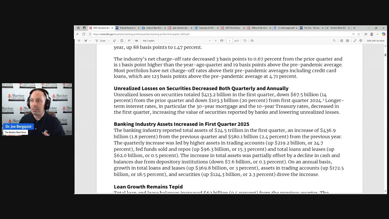 Episode 392: Review of FDIC Quarterly Banking Profile for Q1 2025
