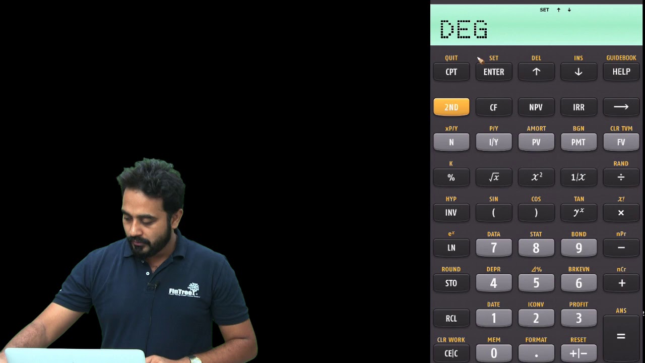 Texas Instruments BA II Plus Tutorial for CFA and FRM - Reset the calculator to factory settings