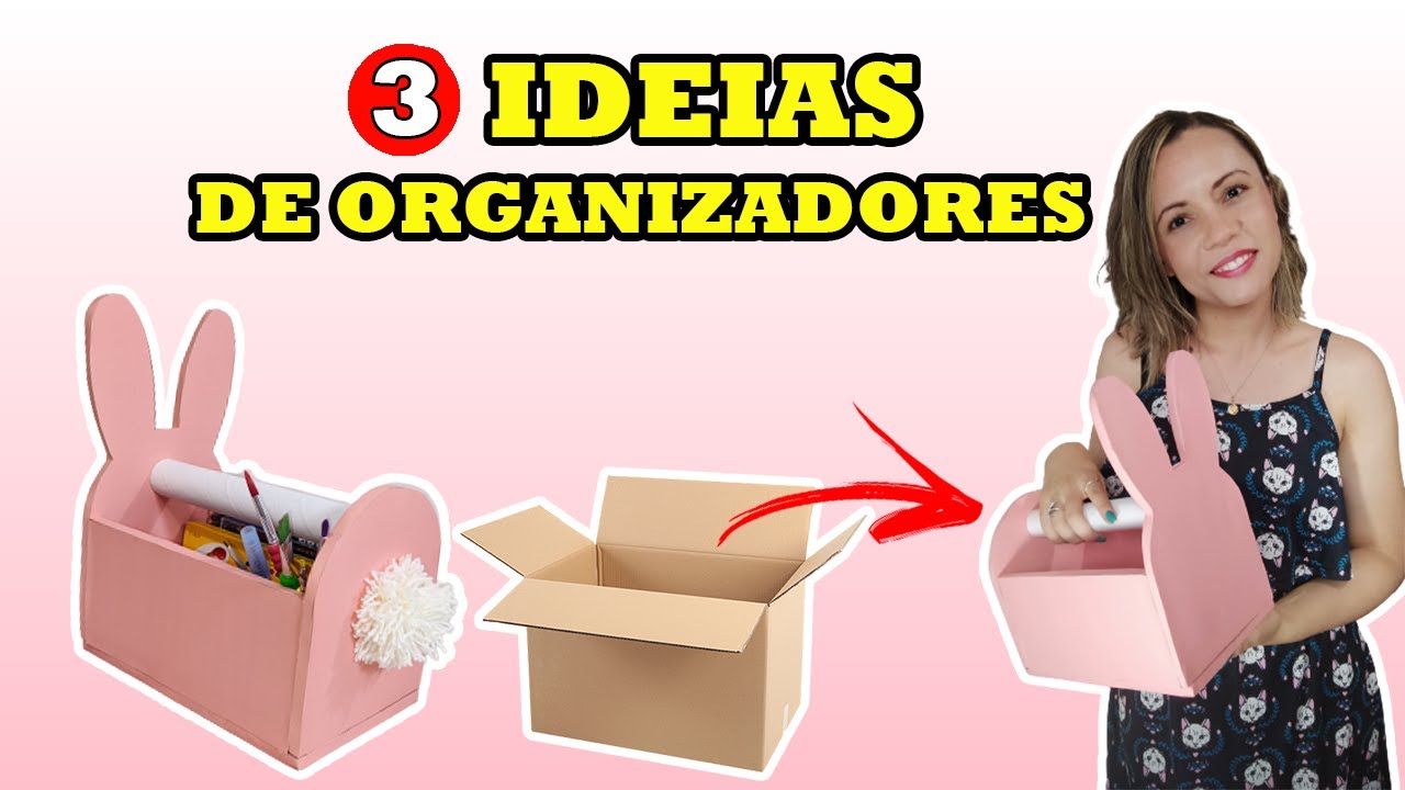 3 IDEIAS DE ORGANIZADORES DE PAPEL&Atilde;O 🐰 Organizador de Coelho, moderno e de bichinhos | Polly Pe&ccedil;anha