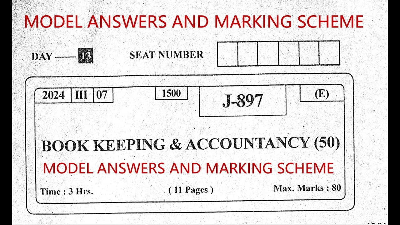 MARCH 2024 Book Keeping & Accountancy Board Paper Answers EXPOSED #class12 #maharashtraboardclass 12