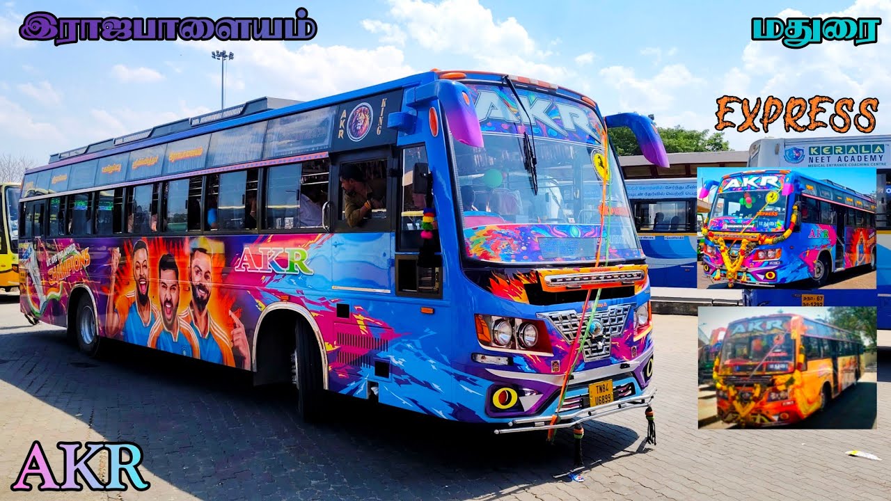 🌠 AKR BUS SERVICE RAJAPALAYAM 🔥 SRI V ↔️ MADURAI 💥 BRAND NEW AL BS6 EXPRESS 👑 CABIN RIDE 🏆 VEERAA