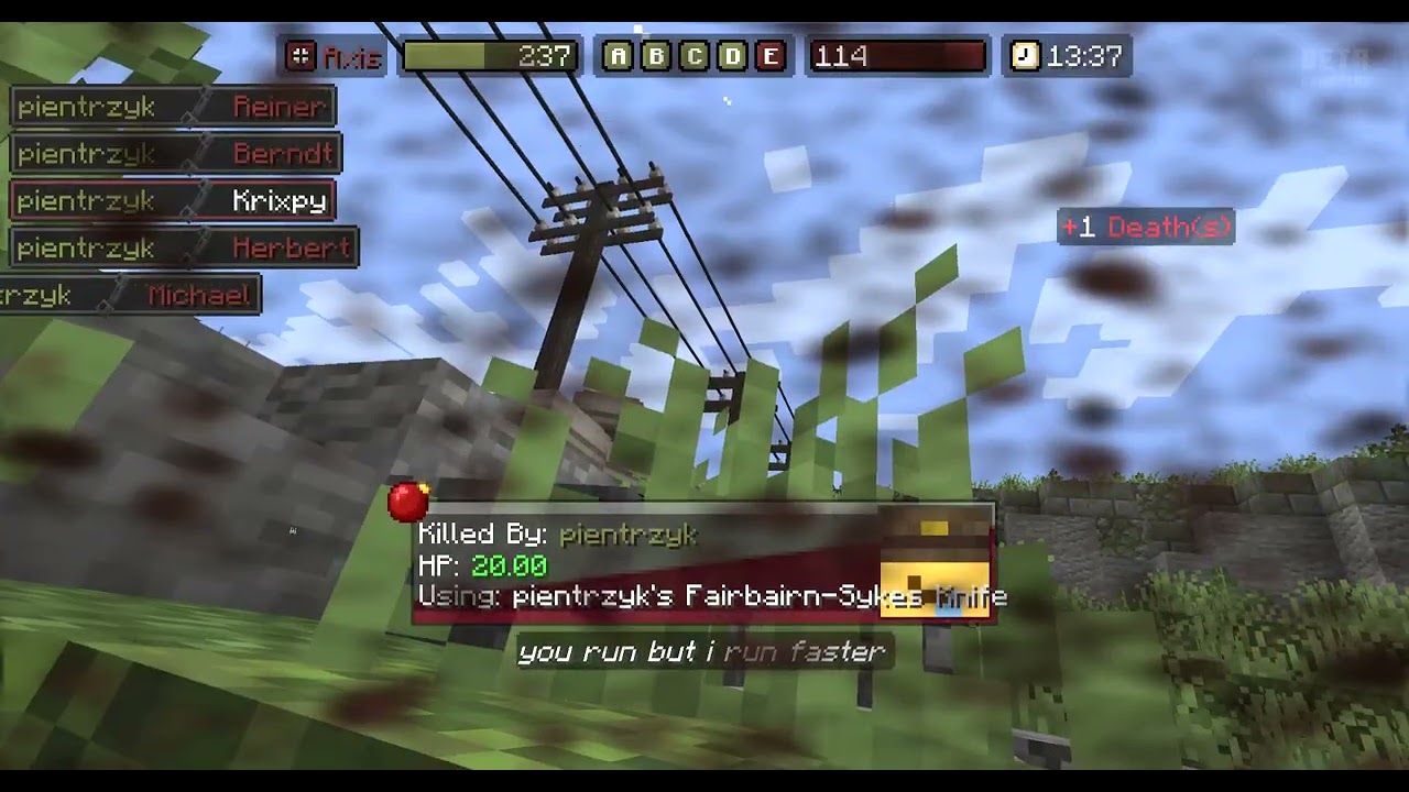 Playing Blockfront with  upgraded weapons