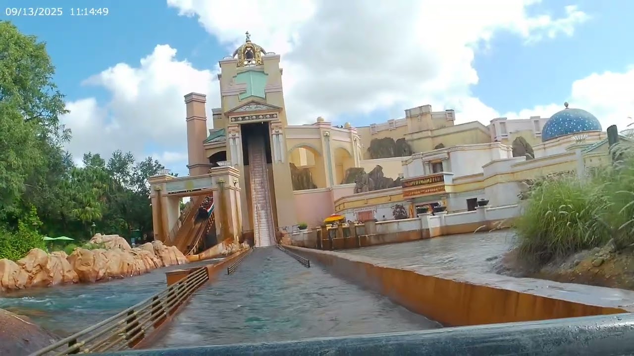 Journey To Atlantis On Ride Reverse POV SeaWorld Orlando 9/13/25
