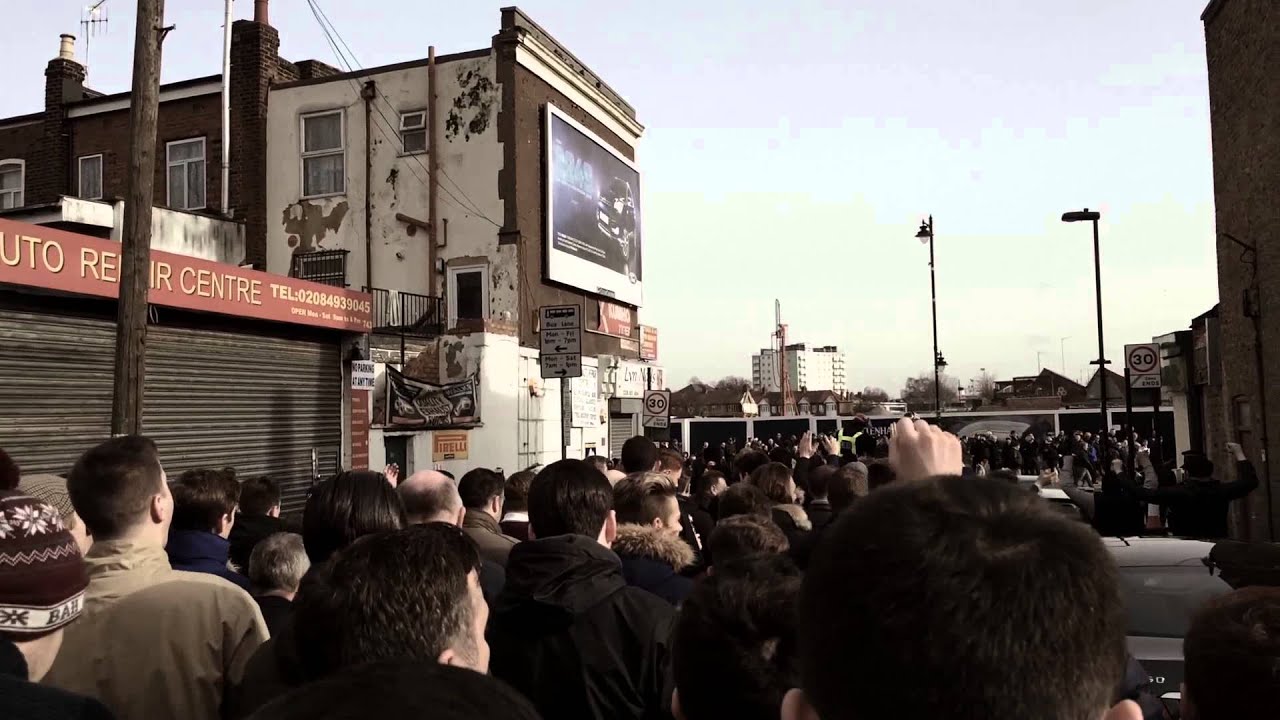 West Ham fans at Tottenham Hotspur, away day