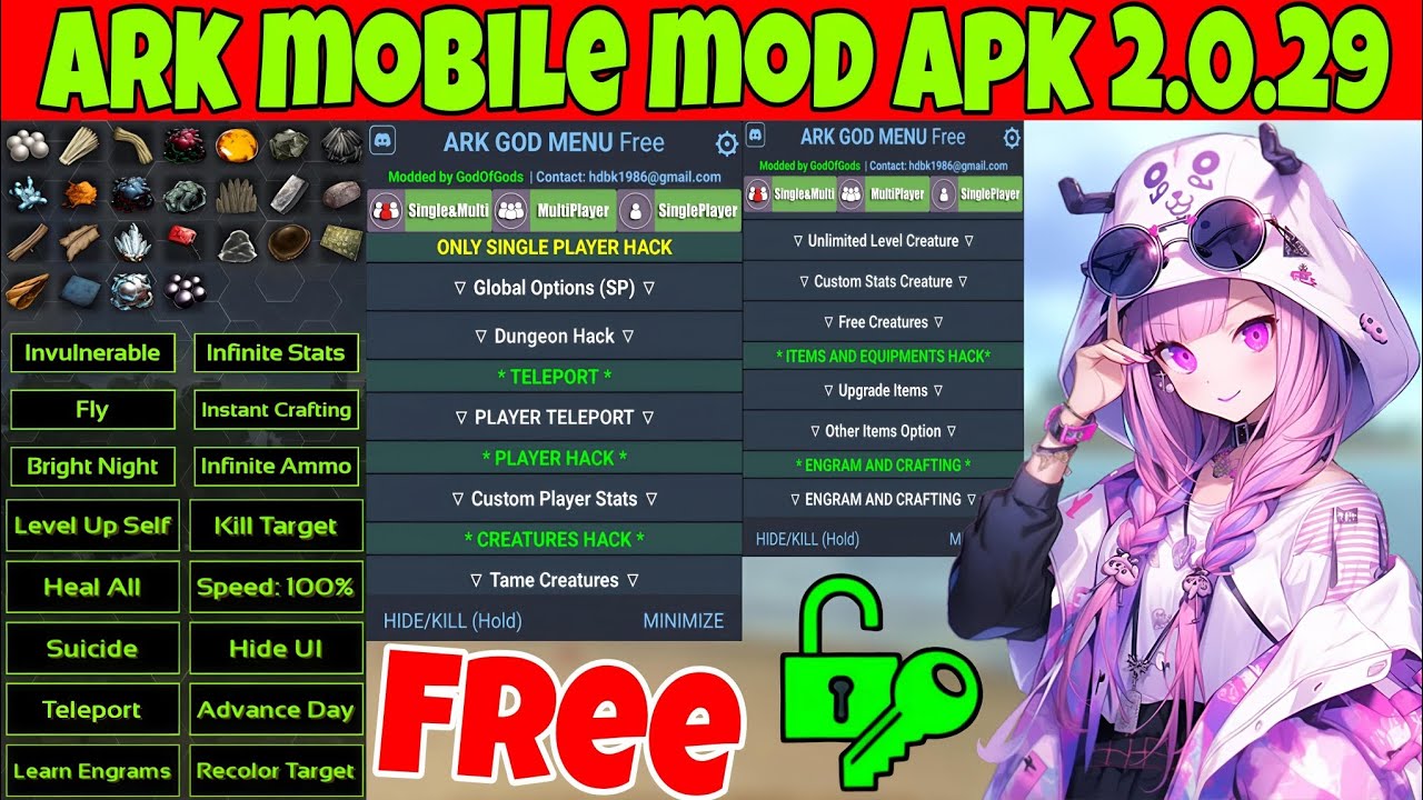 ARK Mobile Mod Online+Offline Apk 2.0.29 💯 Android 10 + Mod🔥 Unlimited Amber 😱