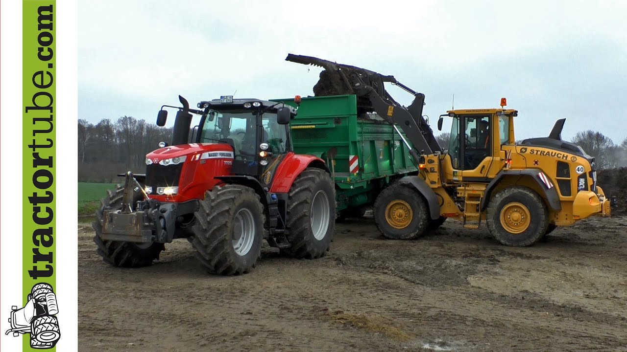 Mist streuen mit Massey Ferguson und Tebbe