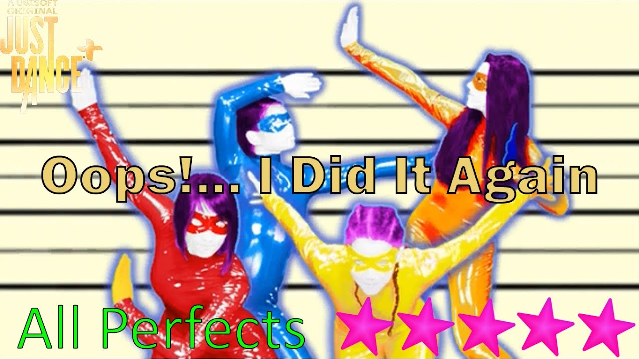Just Dance Plus Oops!... I Did It Again 5 Stars + Megastar All Perfects Nintendo Switch Joy-con Mode