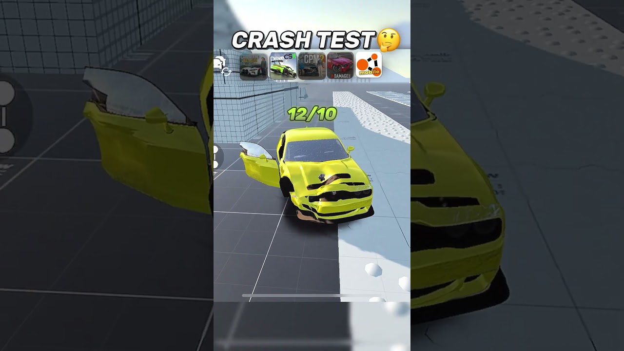Top 5 Mobile Games CRASH-TEST😱 #crashtest #carparkingmultiplayer #beamngdrive