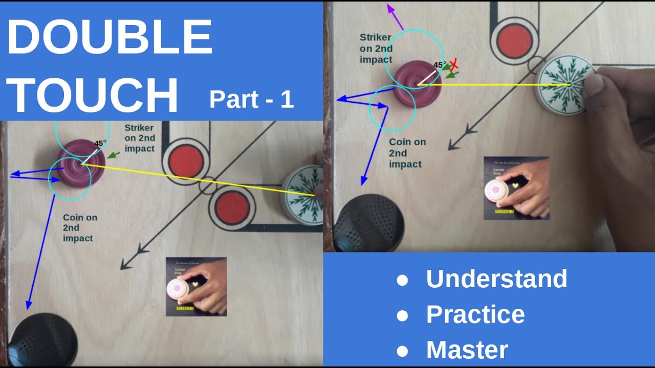 Carrom 👉 DOUBLE TOUCH 🥊🥊 Part - 1