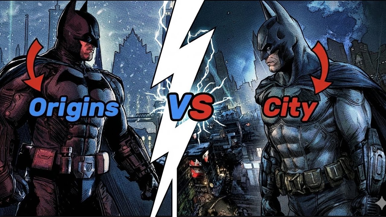 Arkham Origins vs Arkham City - Same Places Years Apart #batman 