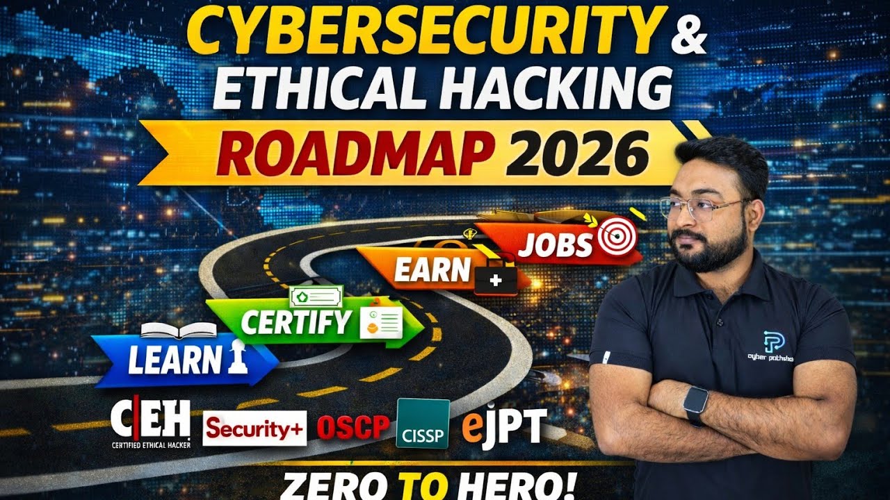 Complete Cyber Security Roadmap 2026 for Beginners | Ethical Hacking Roadmap (2026) 🔥