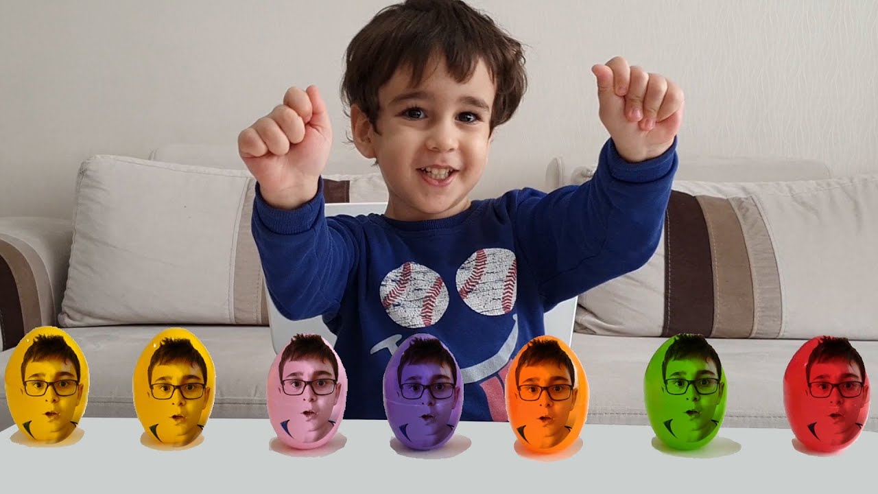 Buğra Renkli Yumurtalara Dönüştü. Colored Eggs For Kids Video