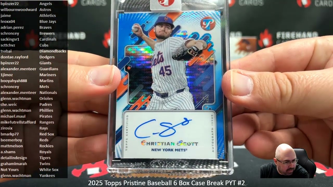 2/13/2026 2025 Topps Pristine Baseball 6 Box Case Break PYT #2