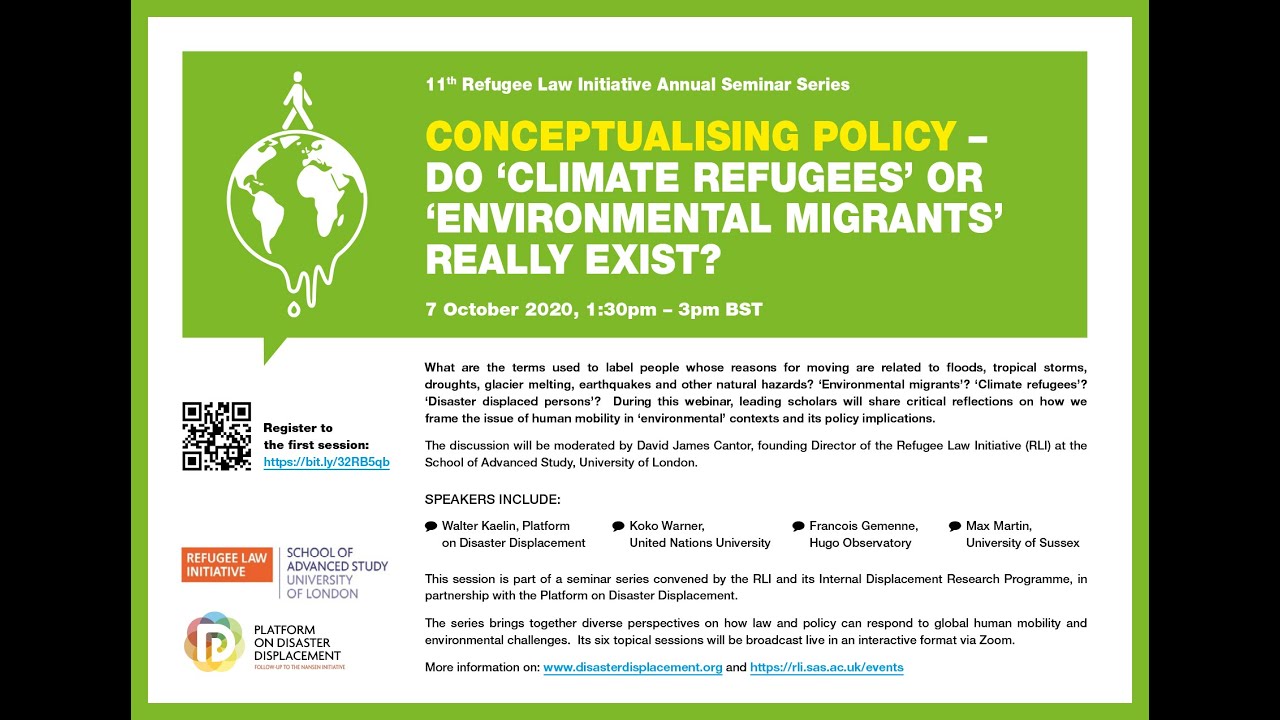 Conceptualising Policy - Do 'Climate Refugees' or 'Environmental Migrants' really exist?