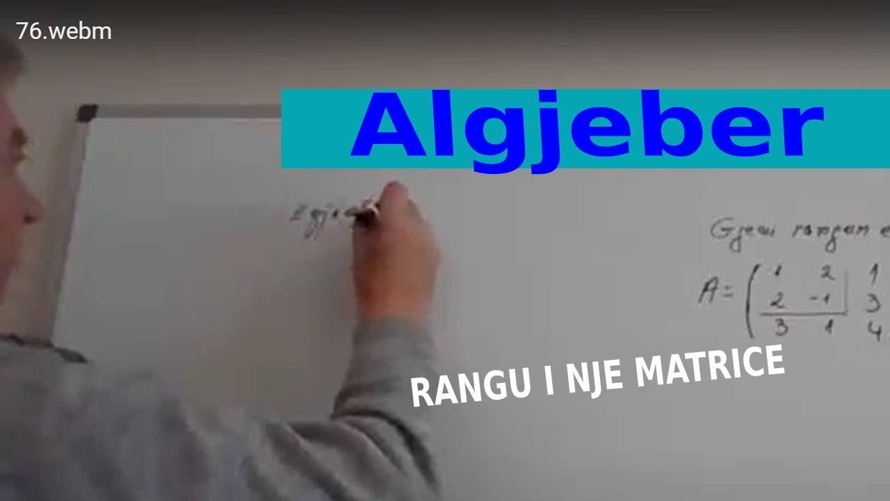 Algjeber/ Rangu i matrices