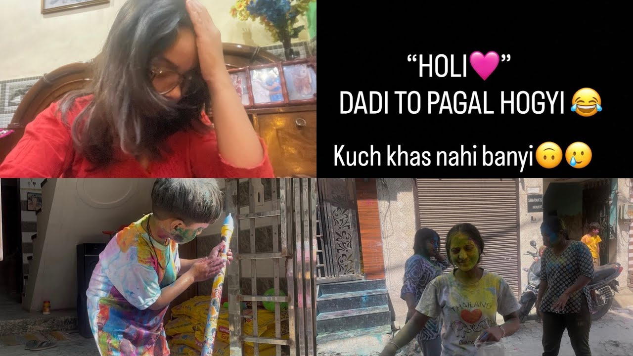 “HOLI” mai ajj maja nahi aya 🥲🙃#youtube #vlog#holi 