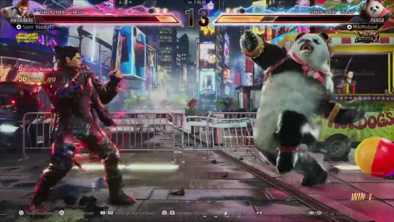 Hwoarang survival mode vs Panda GoD1 