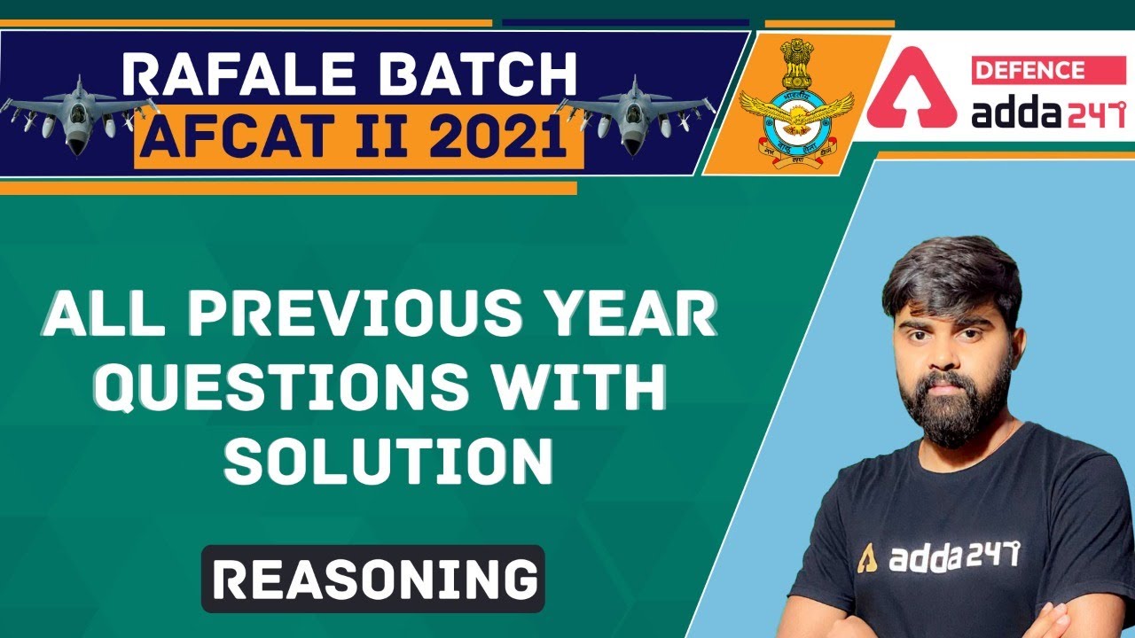 AFCAT 2 2021 | Reasoning | All Previous Year Questions with Solution