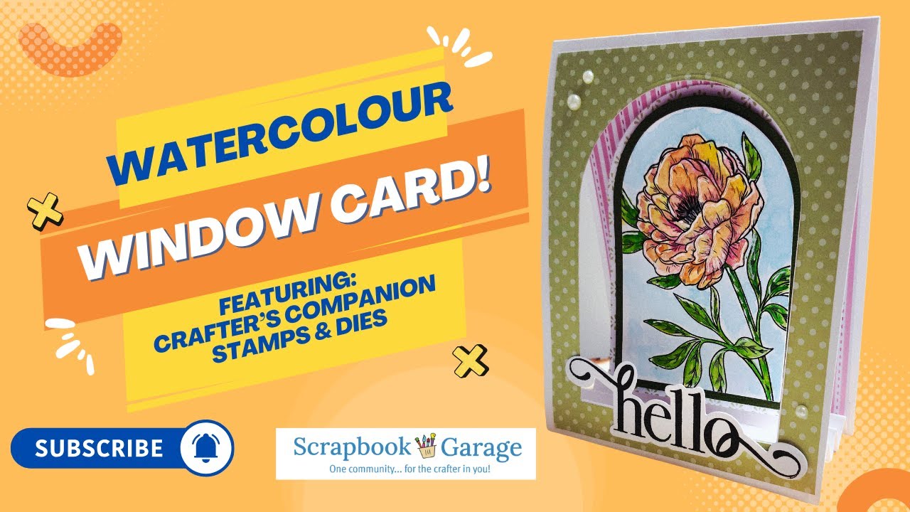 Watercolor Window Card | Perfect Peony Fun Fold Live Tutorial