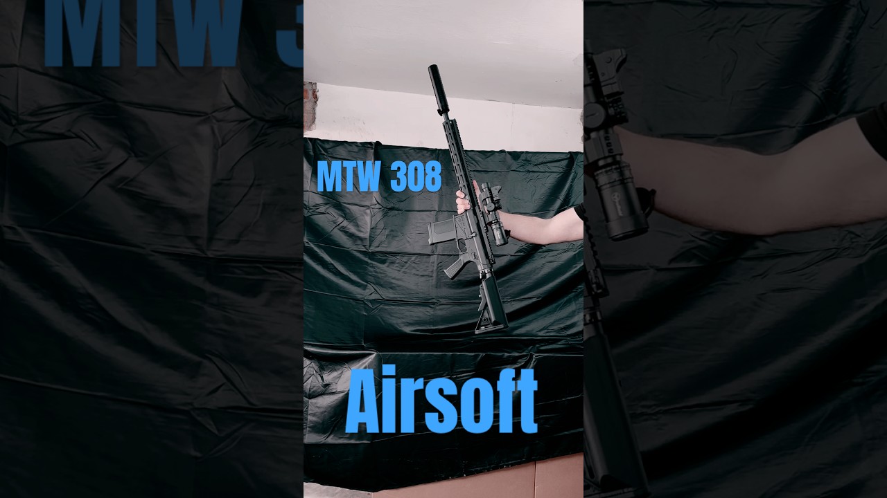Putting attachment&rsquo;s on an ⚠️airsoft⚠️ MTW 308 HPA dmr #airsoft #hpa #dmr
