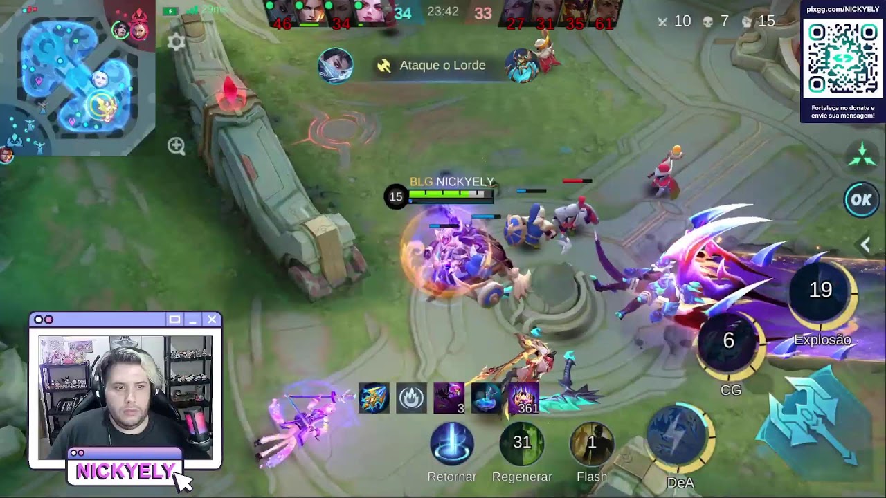 AO VIVO MOBILE LEGENDS BANG BANG (MLBB) - NICKYELY